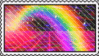 glitchy rainbow cyberscape gif stamp